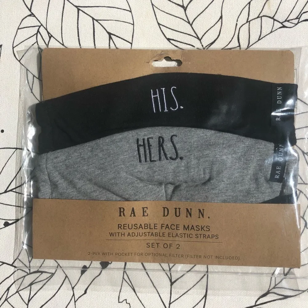 Rae Dunn His/Hers Face Mask